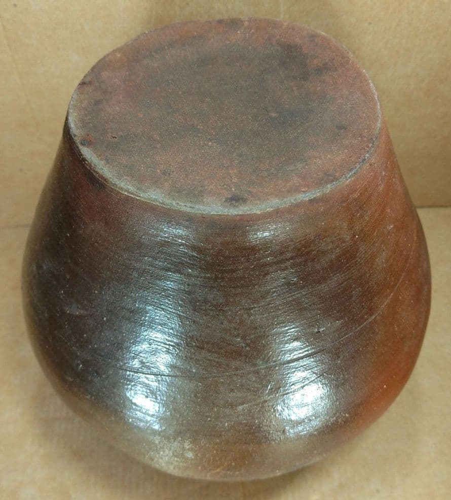 越前花入裏千家十六代 坐忘斎 書付箱 古越前(推定江戸期) 蹲 壷 六古窯