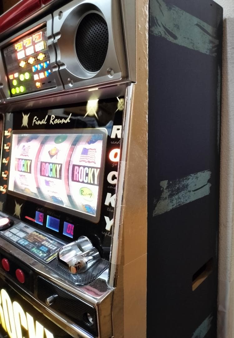 【パチスロ実機】高砂★ロッキー【オートプレイ付不要機付】４号機・レア・人気