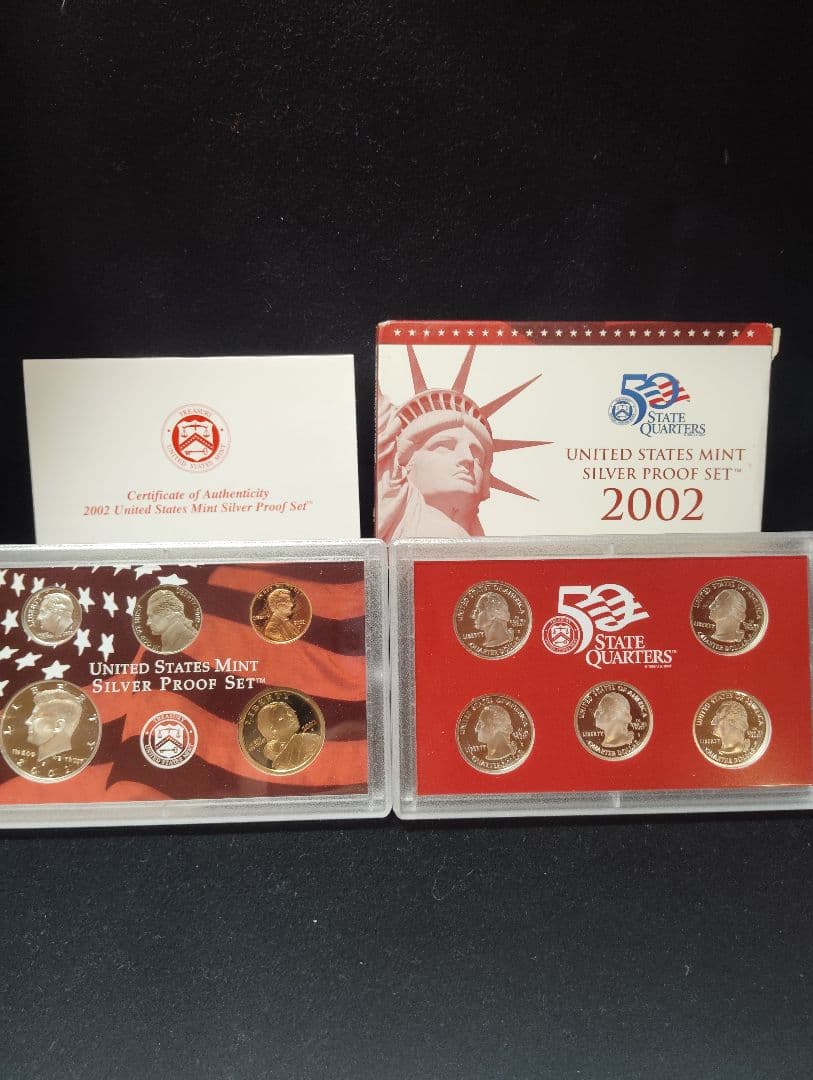 2002年 アメリカ 50州記念銀貨 シルバープルーフセット