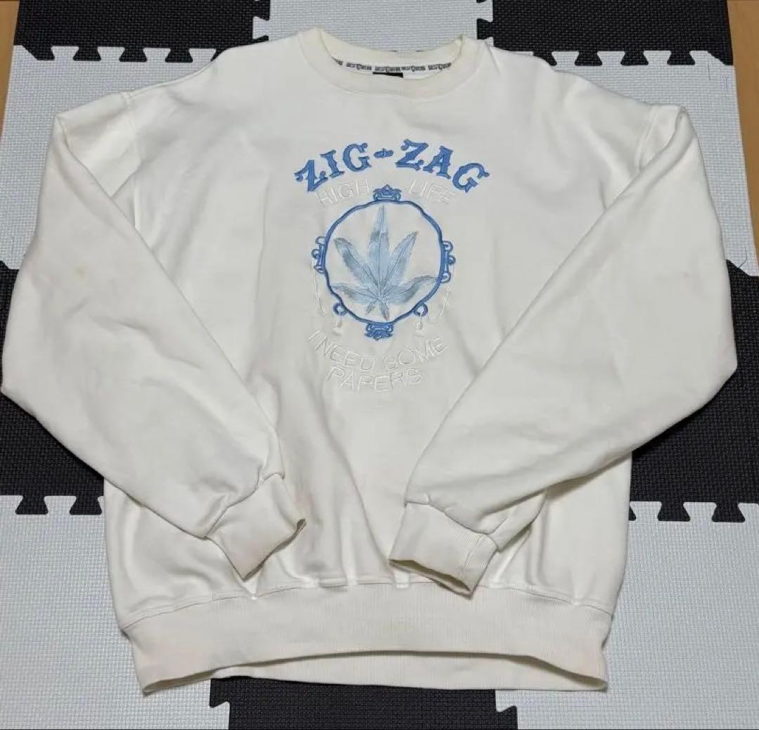 WEST WEAR ヴィンテージ スウェット 白 zigzag XXL