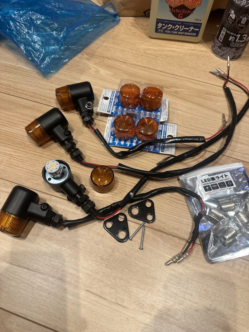 SR400.LEDウィンカー 4個セット ブラック