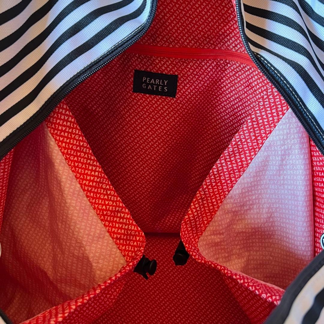 PEARLY GATES ロッカーバッグ　ストライプ　トートバッグ