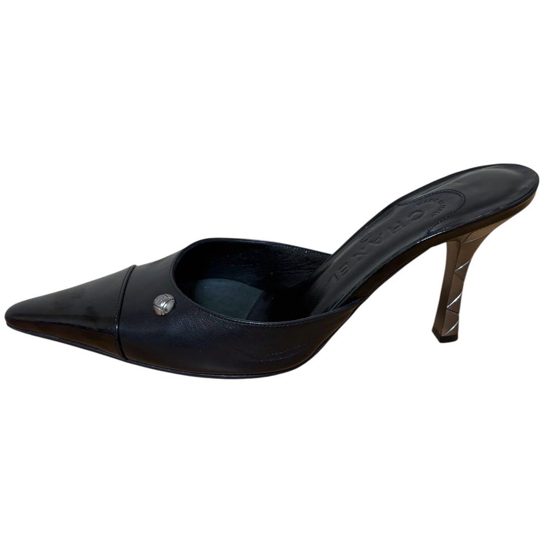 【極美品】シャネルCHANEL★付属品あり★ココマーク★レザー★ミュール黒24