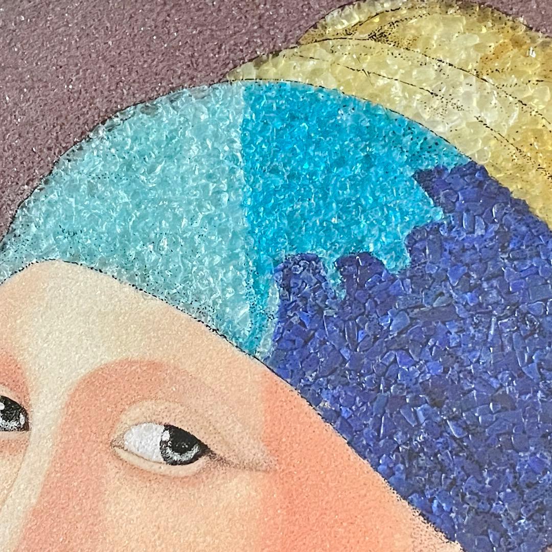 真珠の耳飾りの少女 フェルメール 貴石画 ジュエリー ピクチャー 絵画 宝石画