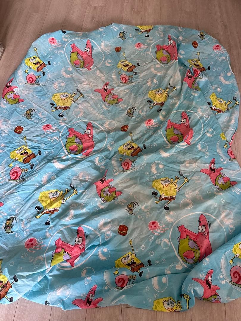 2005年スポンジボブ　フィットシーツ　ヴィンテージ USAムチャチャ