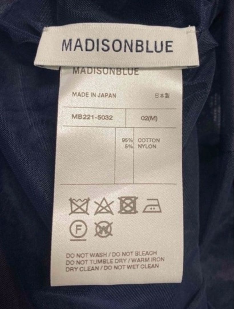 MADISONBLUE フラワーモチーフレースプルオーバーブラウス ネイビー