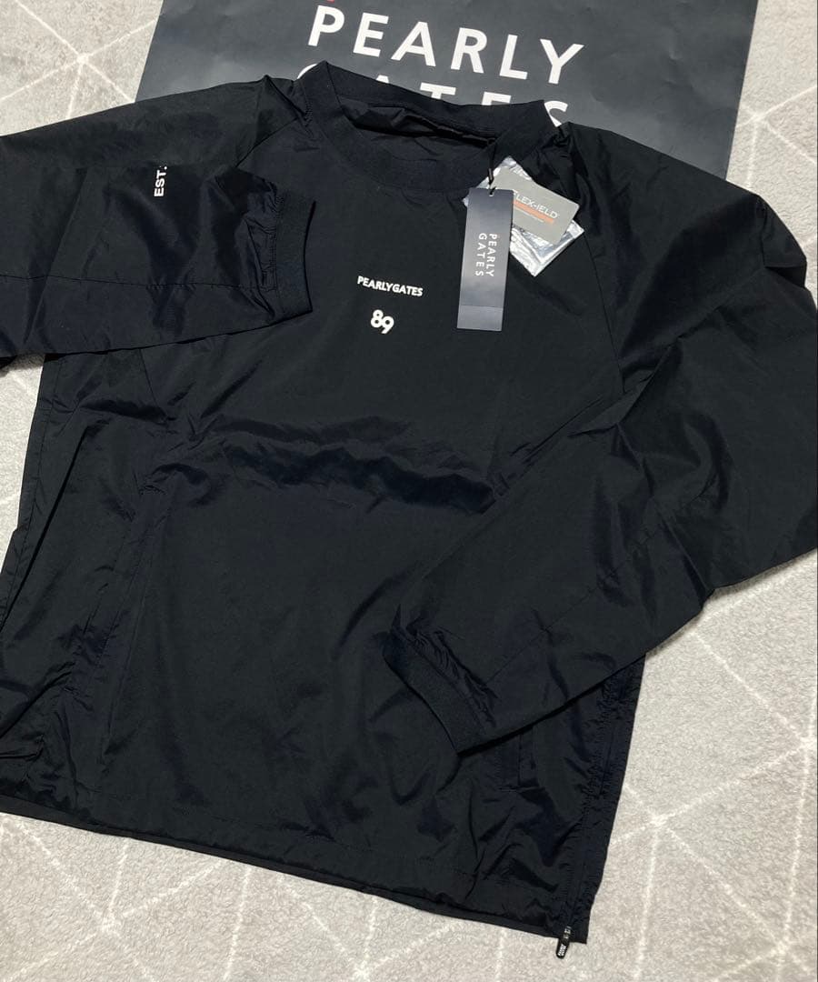 新品 パーリーゲイツ FLEX-IEDストレッチスニードジャック(6)LL/紺