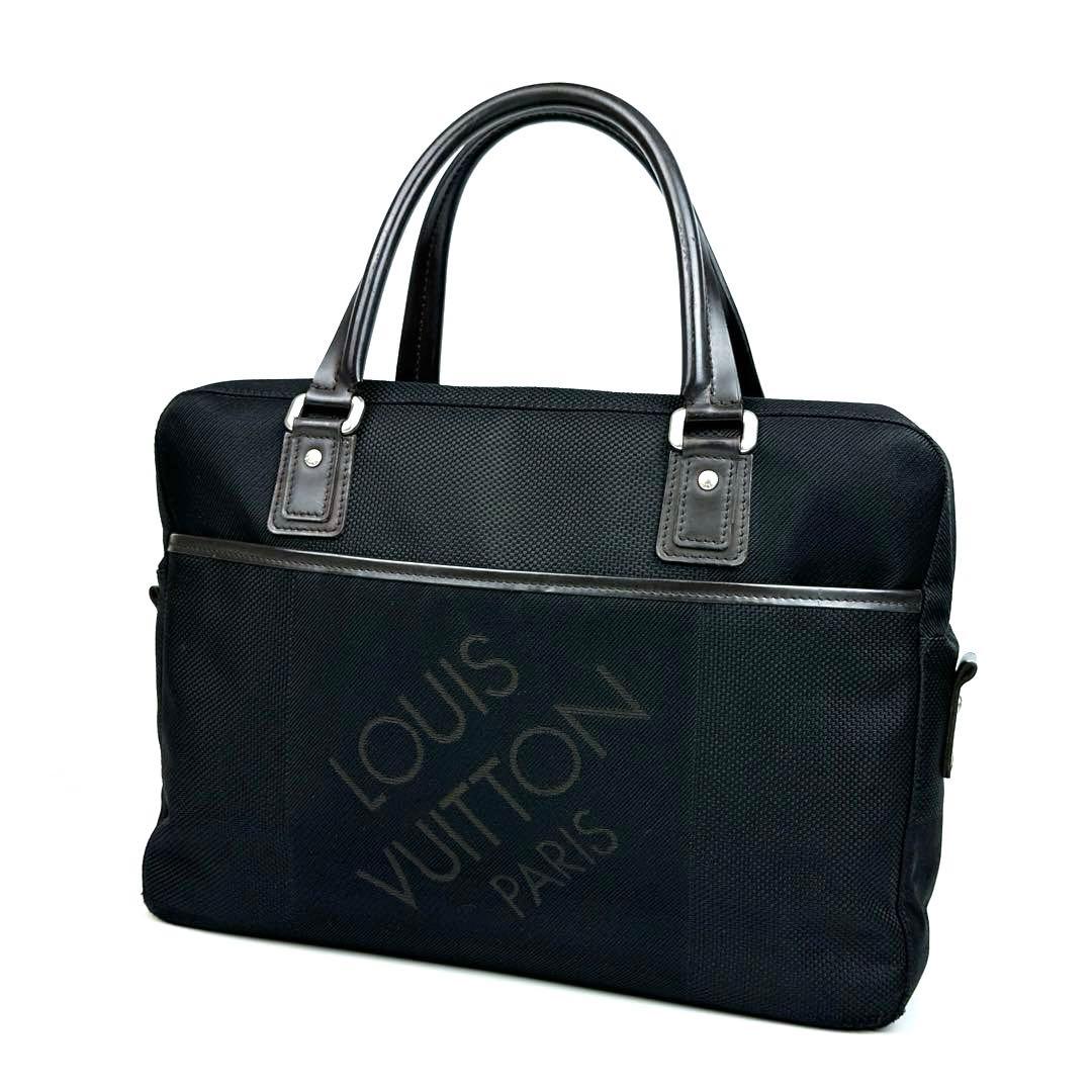 美品 ルイヴィトン ダミエ ジェアン ヤック Ｍ93082 ビジネスバッグ 黒