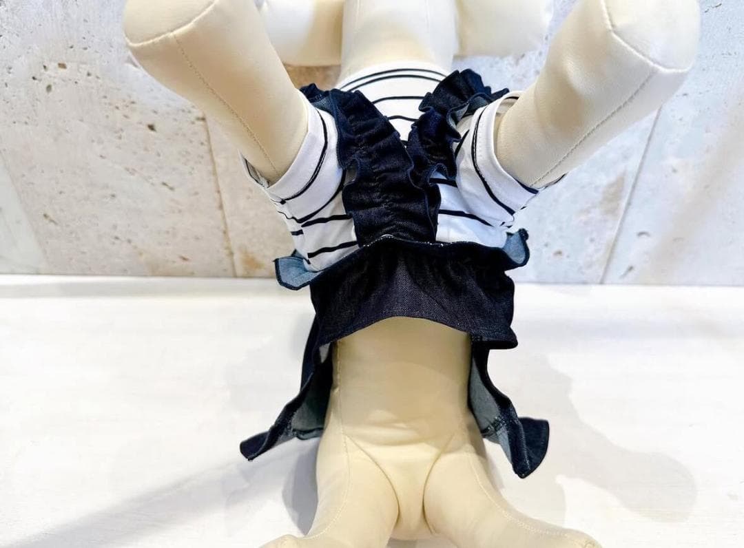 ★完売品★ DENIM ROSE ワッペンデニムフリルワンピース