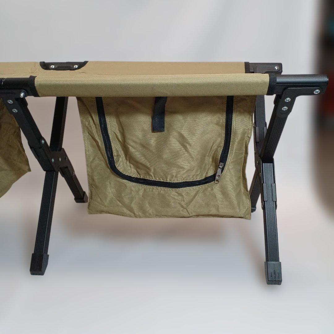 【廃番品】DOD ストレージベンチ 折り畳み式 FS2-246M カーキ 収納袋