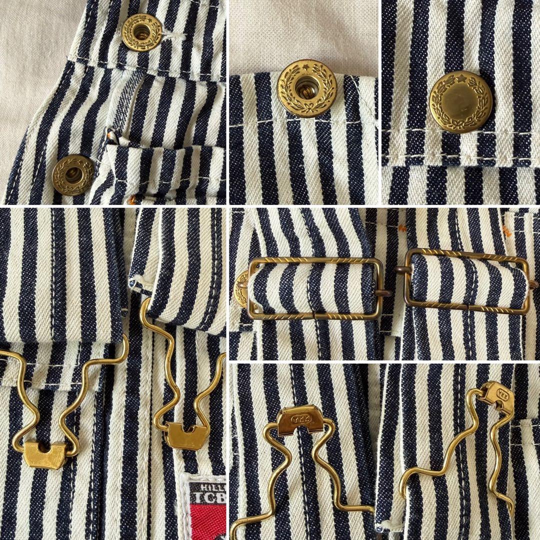 TCB jeans HANDYMANオーバーオール ヒッコリー 34 美品