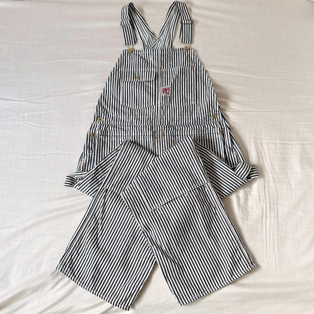 TCB jeans HANDYMANオーバーオール ヒッコリー 34 美品