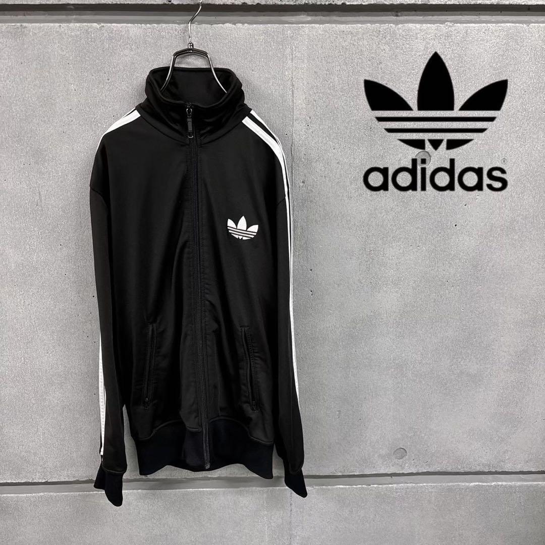 adidas トラックジャケット　ブラック　メンズM