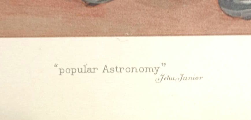 額装品　クロモリトグラフ　VANITY FAIR 1905年「天文学者」レア作品