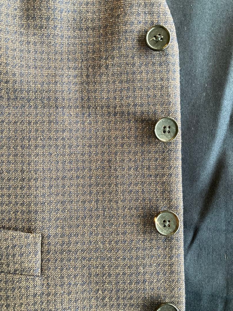 T*様 2点セット LARDINI 46 ジレ ベスト ブラウン ネイビー ラル