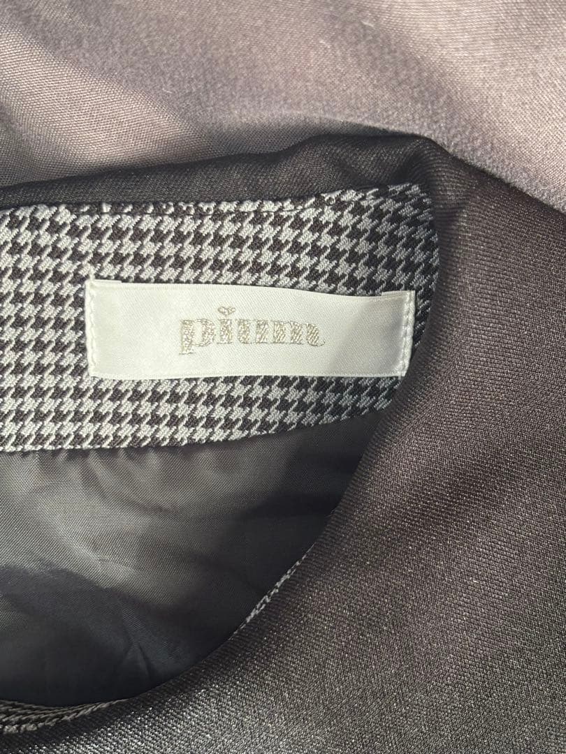 Pium チュールエプロン付き丸襟ワンピース