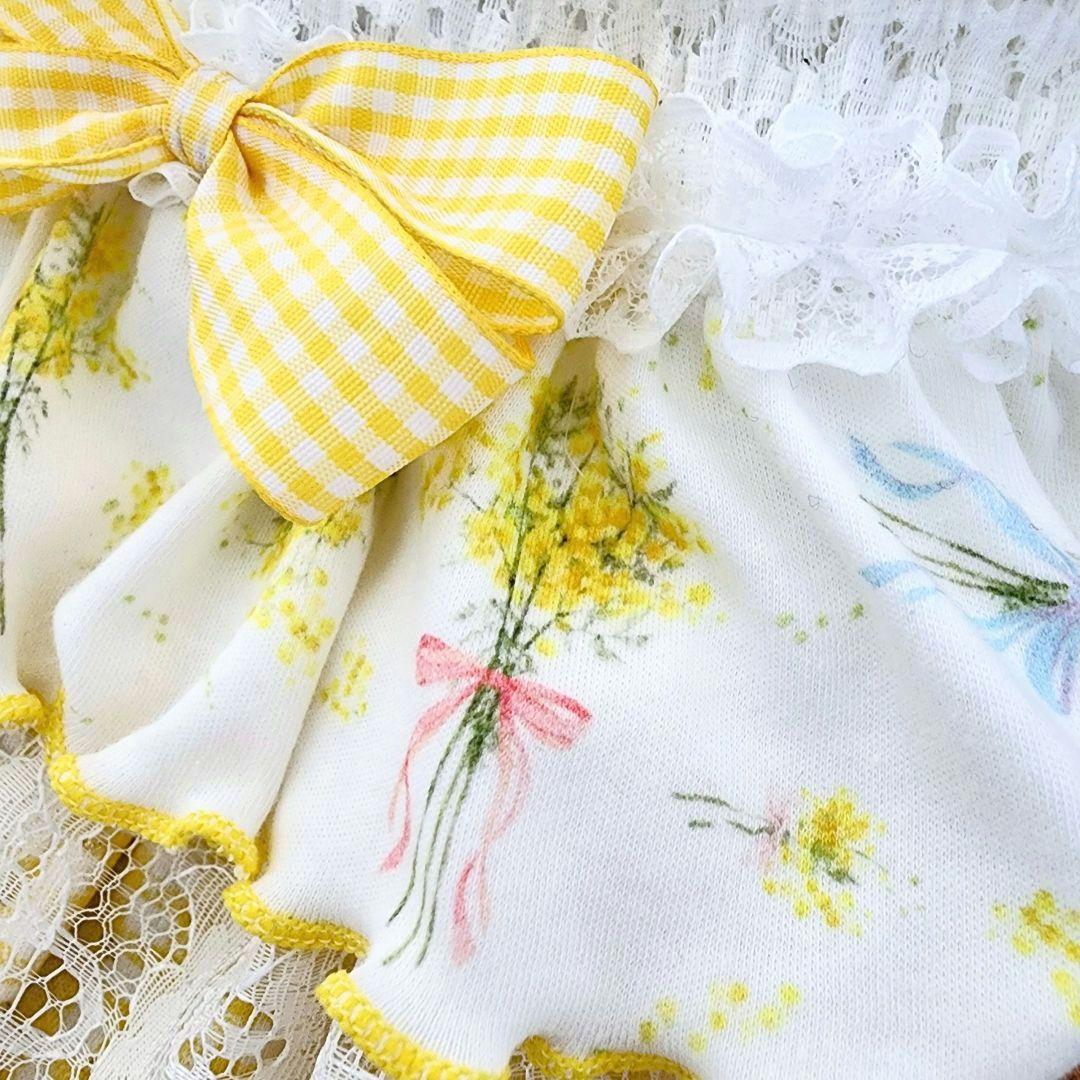 オーダー受付❤ミモザブーケ♡タンクトップ♡ワンピース♡ハンドメイド犬服