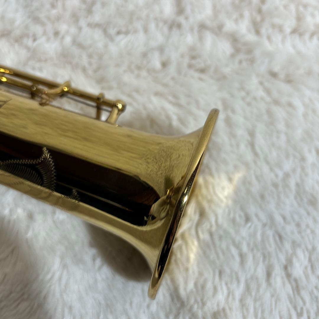 【美品】MINERVA ソプラノサックス　本体 ゴールド ケース付き