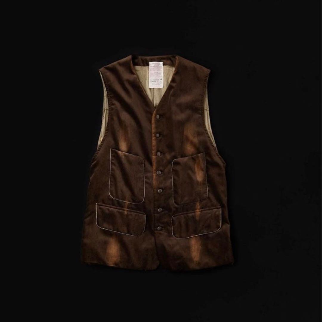 NICENESS KHANH ベロアベスト ベルベット　L ブラウン