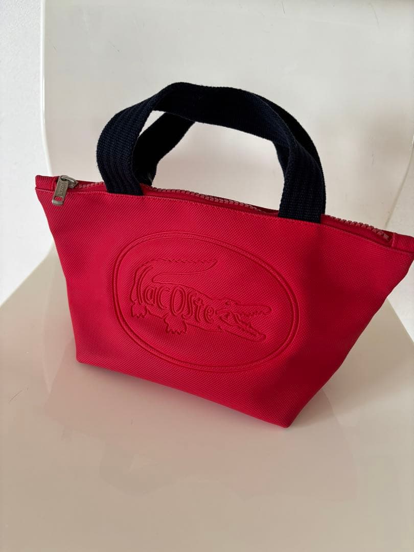 新品未使用品　ラコステ　ミニバック　レッド