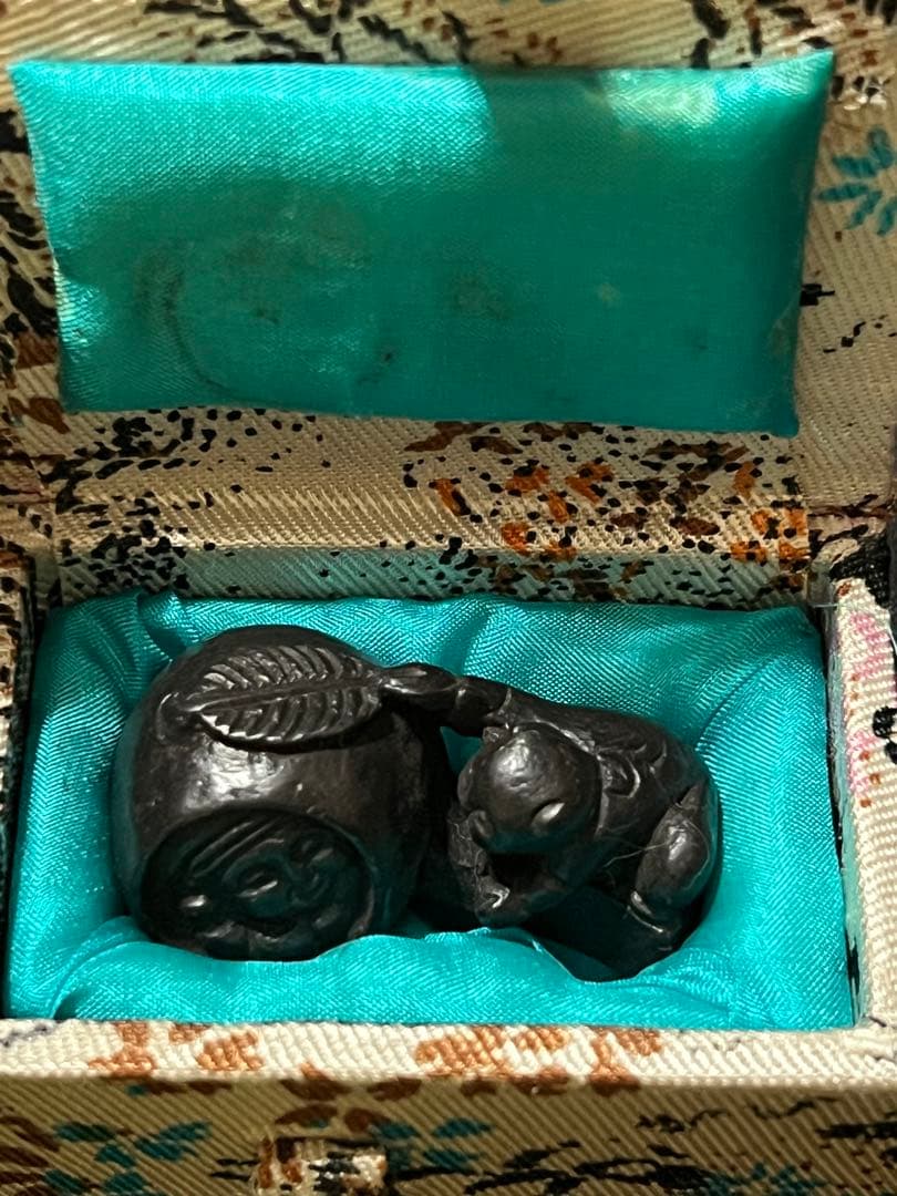 明治時代　堤物　銅製　根付