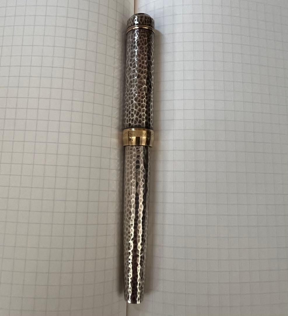 プラチナ万年筆　銀無垢　B 太字