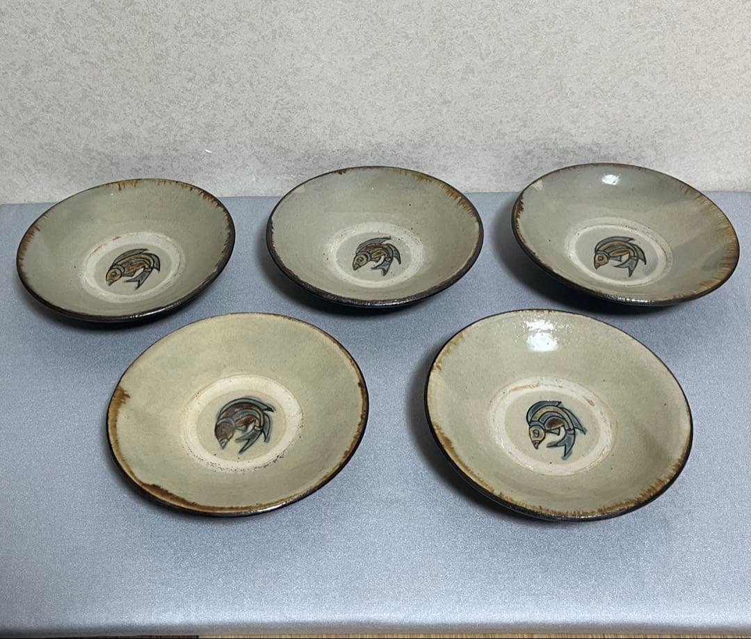 沖縄のかぜシリーズ　皿　5点　金城敏夫先生