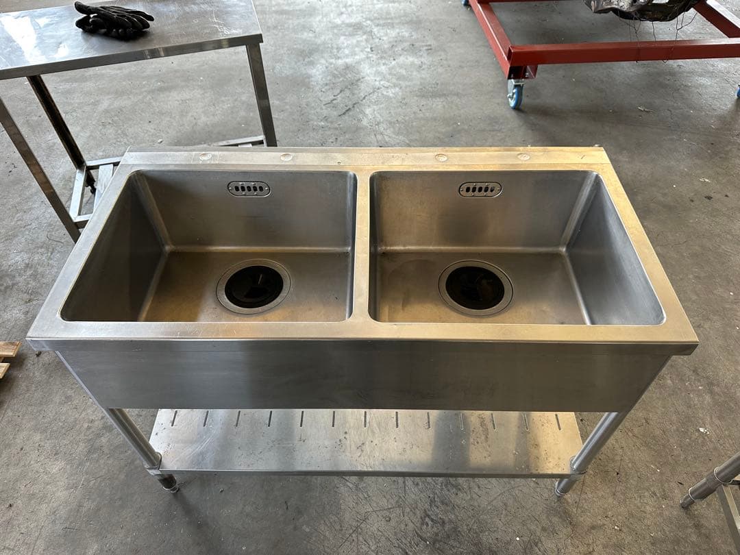 業務用 2槽シンク 流し台 ステンレス シンク 1200×600 茨城県引取歓迎