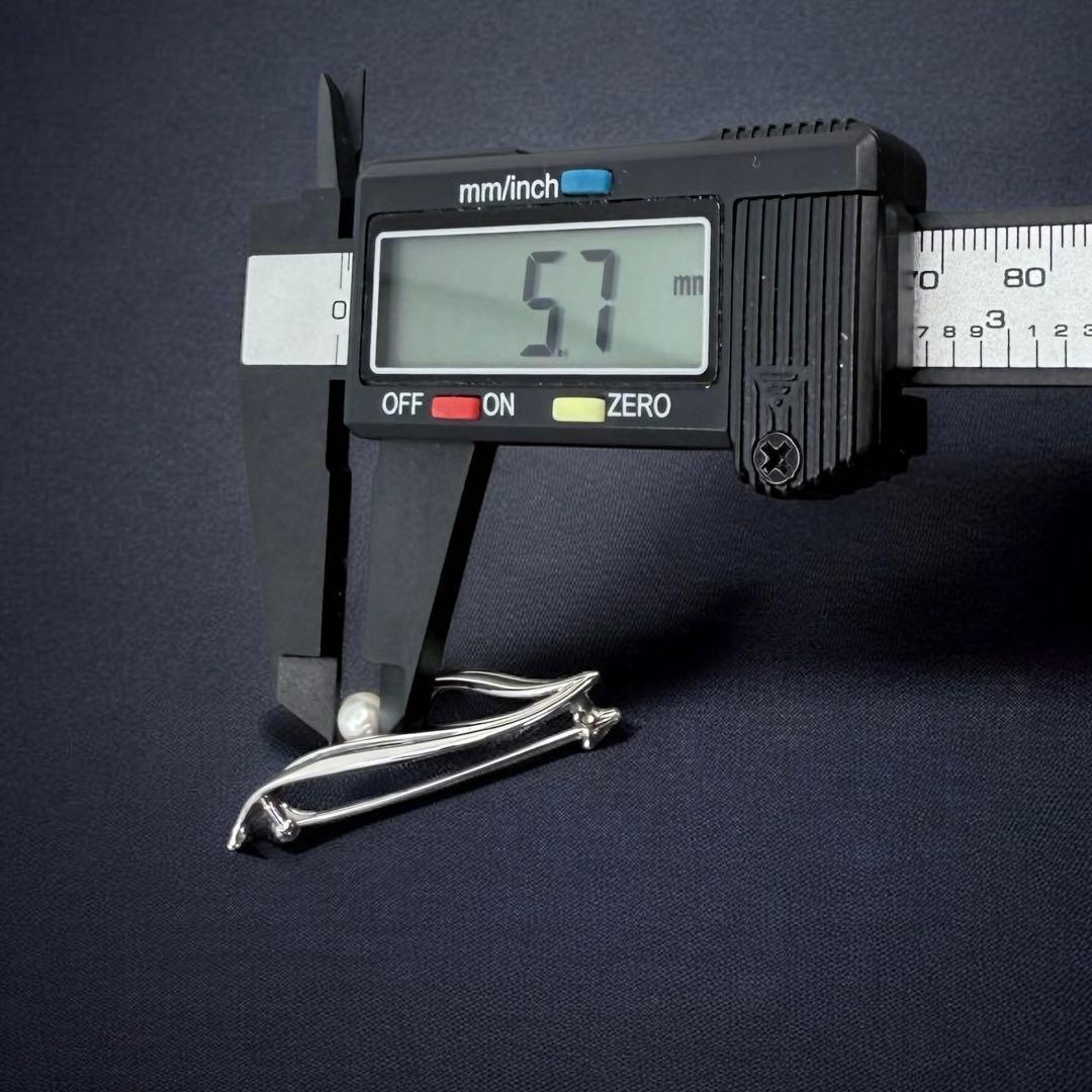 【極上】ミキモト　アコヤ　本真珠　パール　ブローチ　コサージュ　シルバー