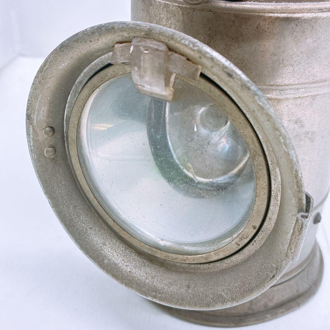 古い 鉄道用 カンテラ 合図灯 ランタン 金属製 レンズ付き 手持ち式 照明