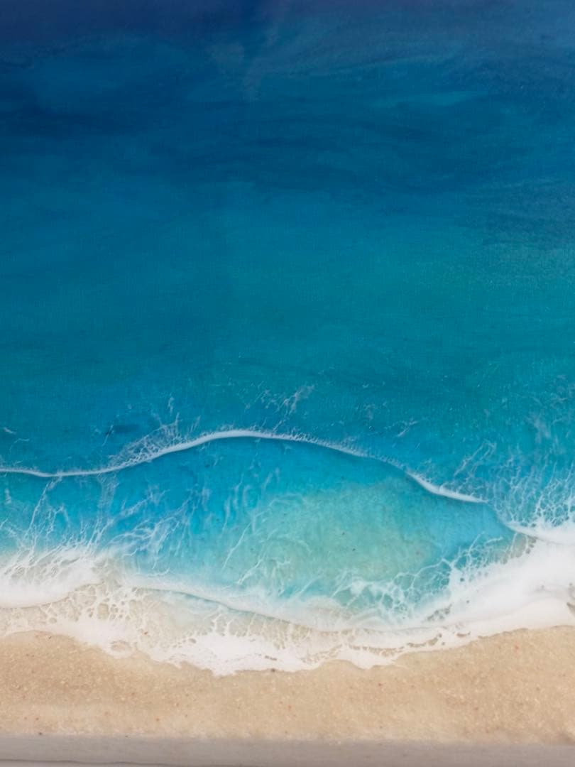 まぁ　30×90 オーシャンレジンアート