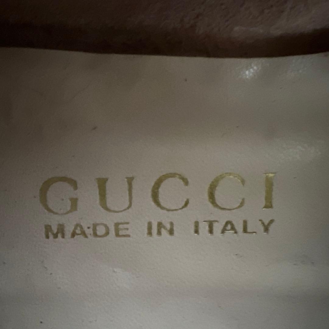 GUCCIブラウン スエード ローファー MADE IN ITALY37.5