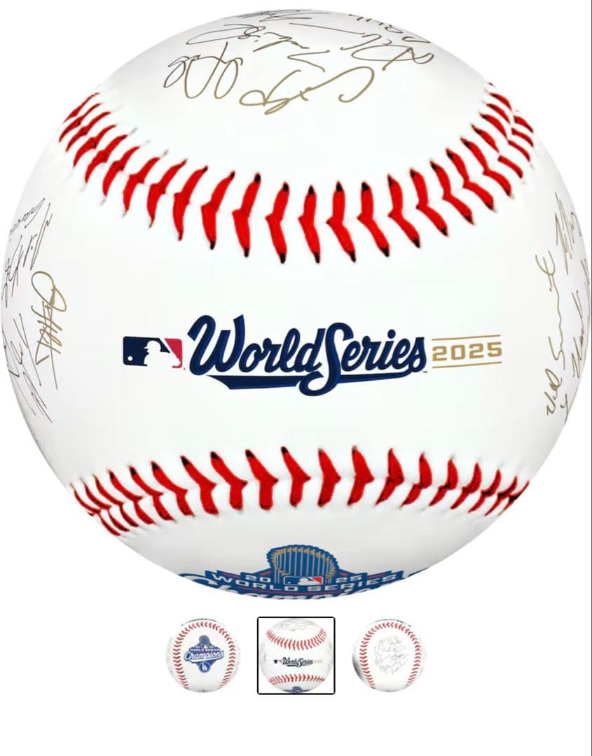 2025年ワールドシリーズ優勝記念サインボール ドジャース 大谷選手 山本投手