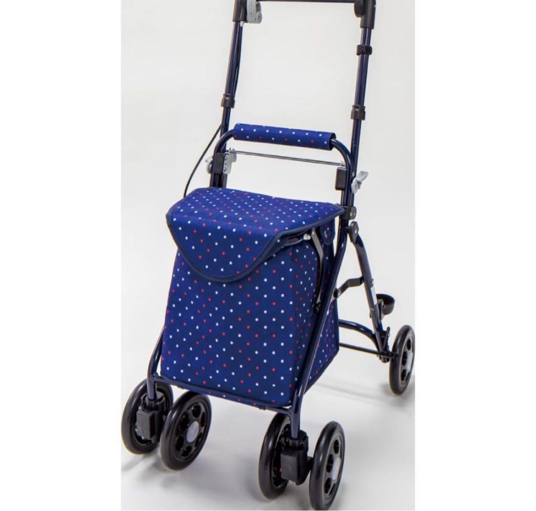 シルバーカーYX-371DN らくらくスリムバスケット　ネイビー　マキテック