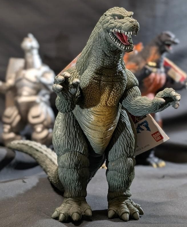 バーニングゴジラ＆ゴジラジュニア＆メカゴジラ（バンダイ）タグ付ソフビ３体セット