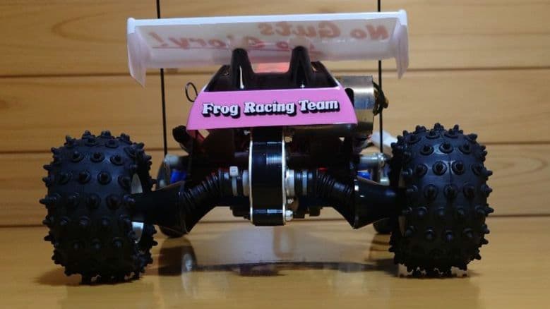 タミヤXBマイティフロッグ前後LEDライト付プロポ付き塗装済み完成品未使用品