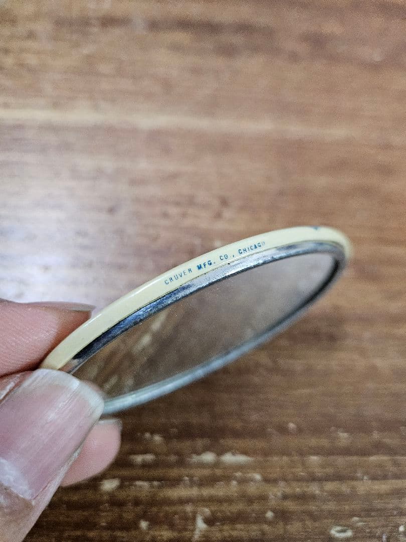 1910s FINCK’S POCKET MIRROR 楕円型 ポケットミラー