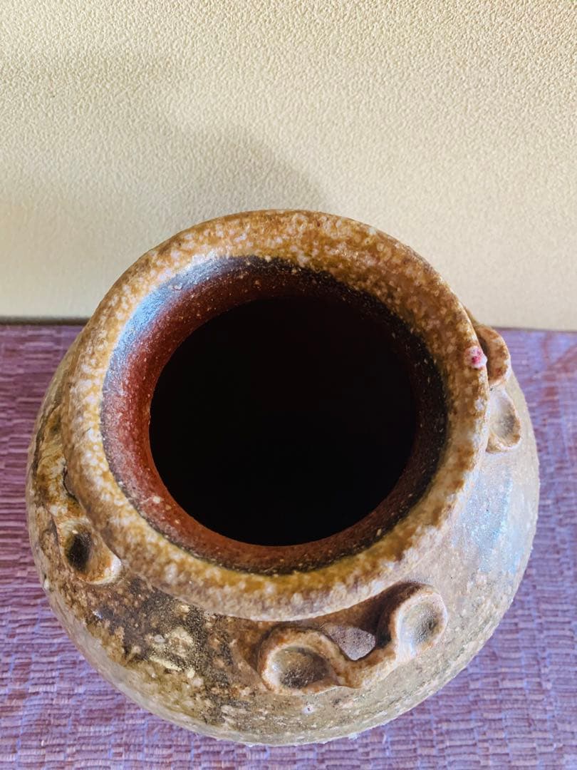 信楽焼、四つ耳、大壺、