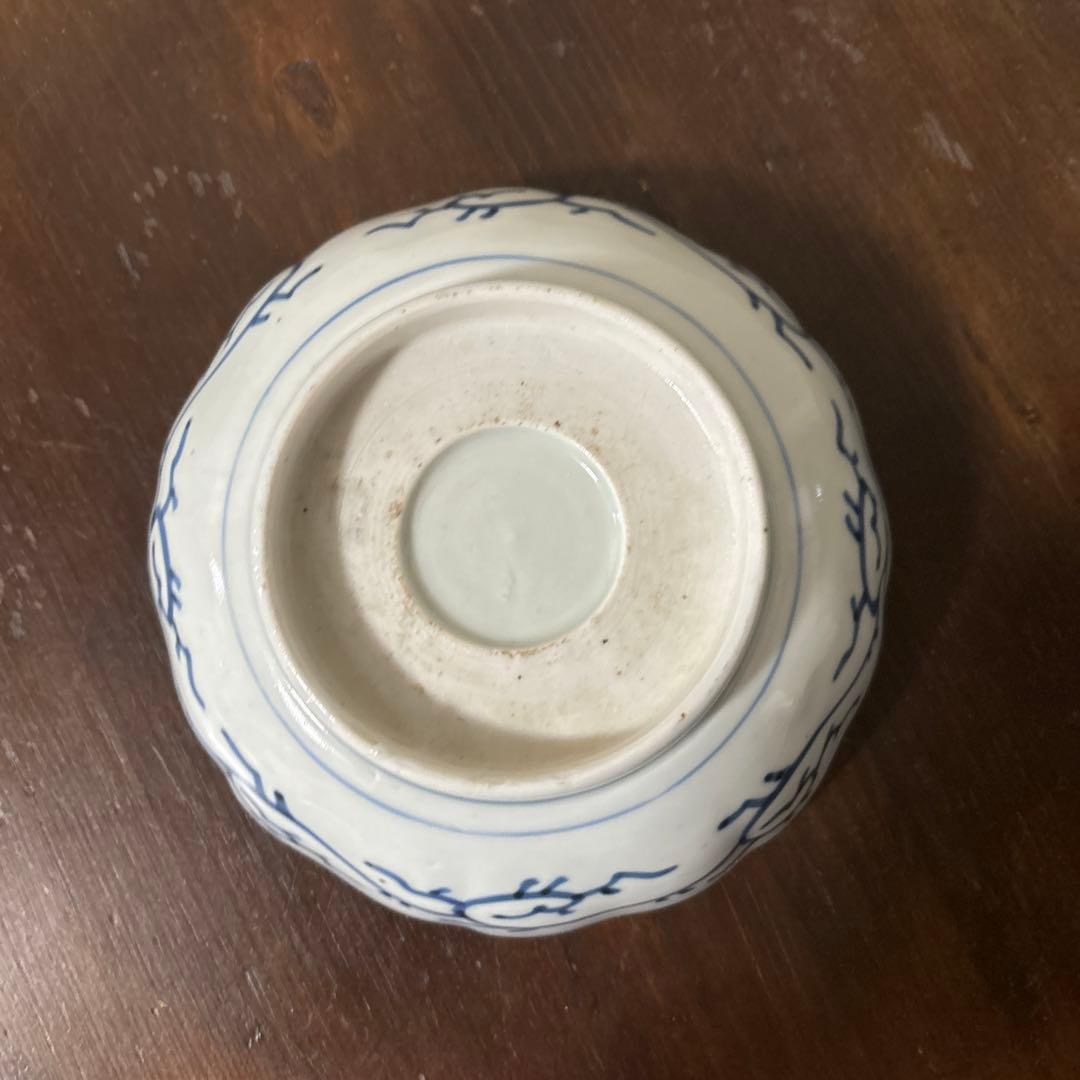 古伊万里　染付なます皿　5枚　膾皿　唐草　アンティーク　古道具　白洲正子　李朝