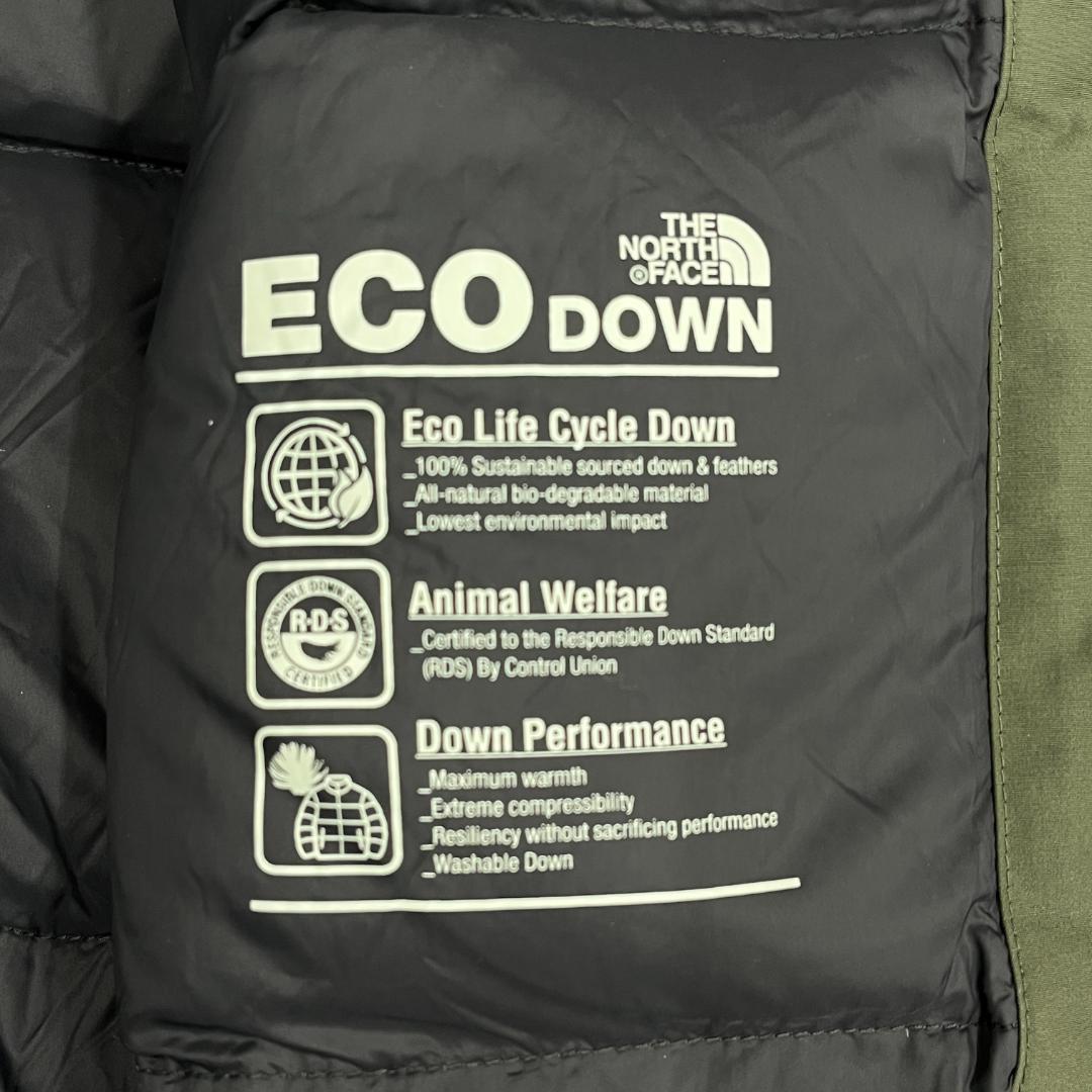 《美品》ザノースフェイス ダウンジャケット カーキ メンズ 95 (M)