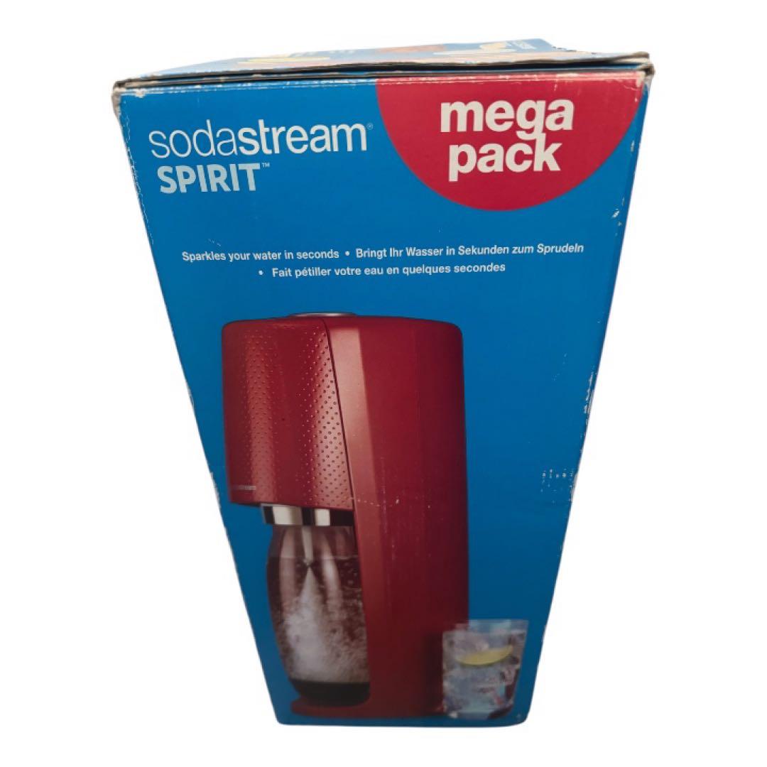 ソーダストリーム スピリット ￼メガパック レッド ホームパーティ炭酸水メーカー