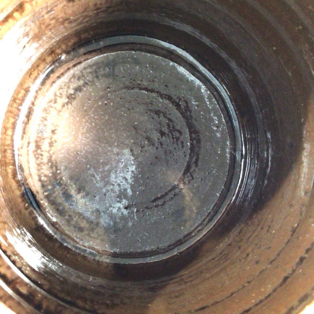 Ｐ４１７　水指　『膳所焼』『淡海ぜぜ　陽炎園造』『捻貫水指』　共箱　茶道具