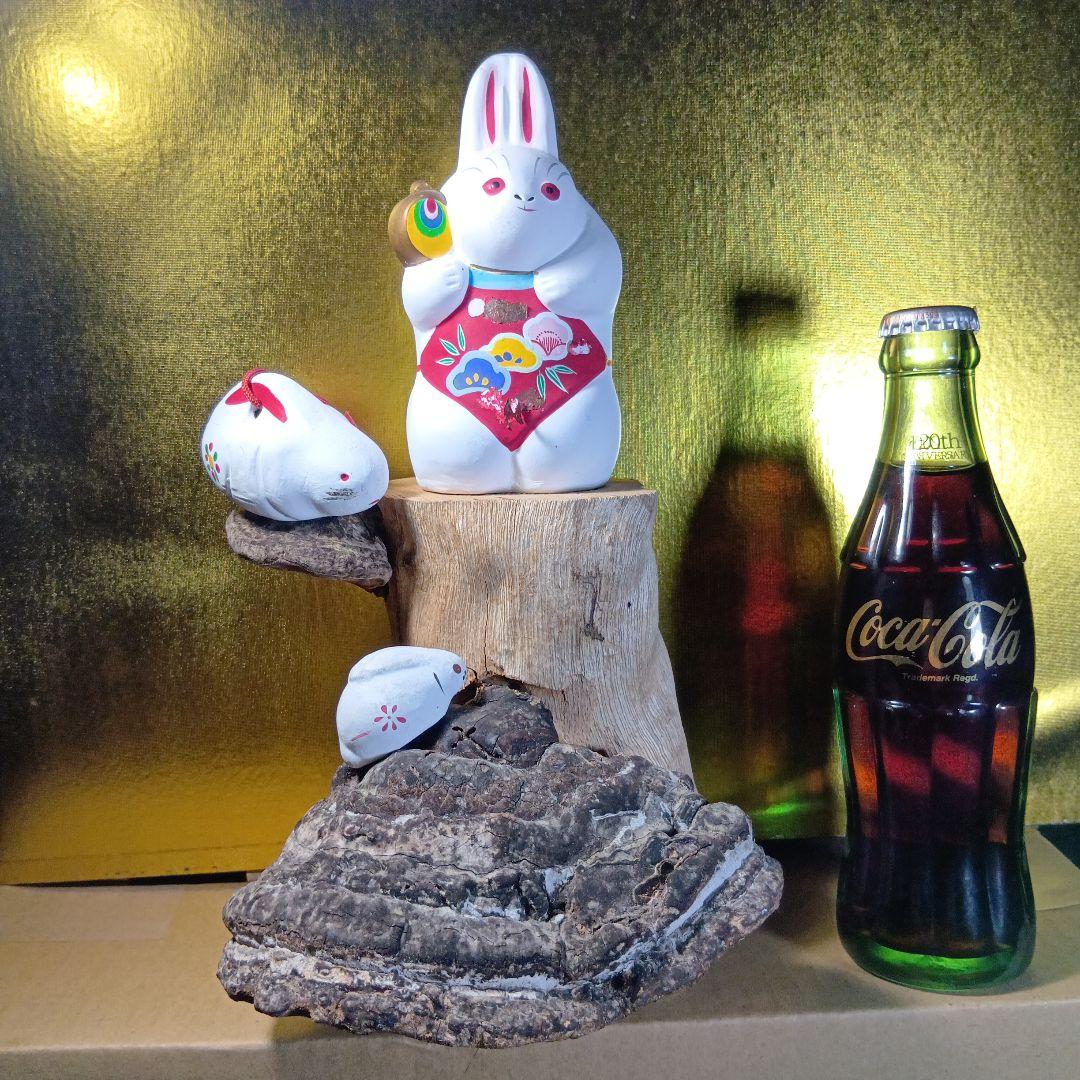 ウサギの置物 陶器製 インテリア