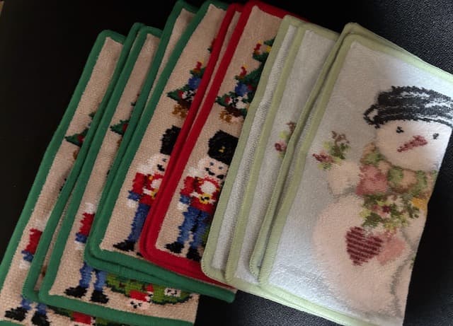 ローズクリスマス様　フェイラー　タオルハンカチ　クリスマス柄6枚