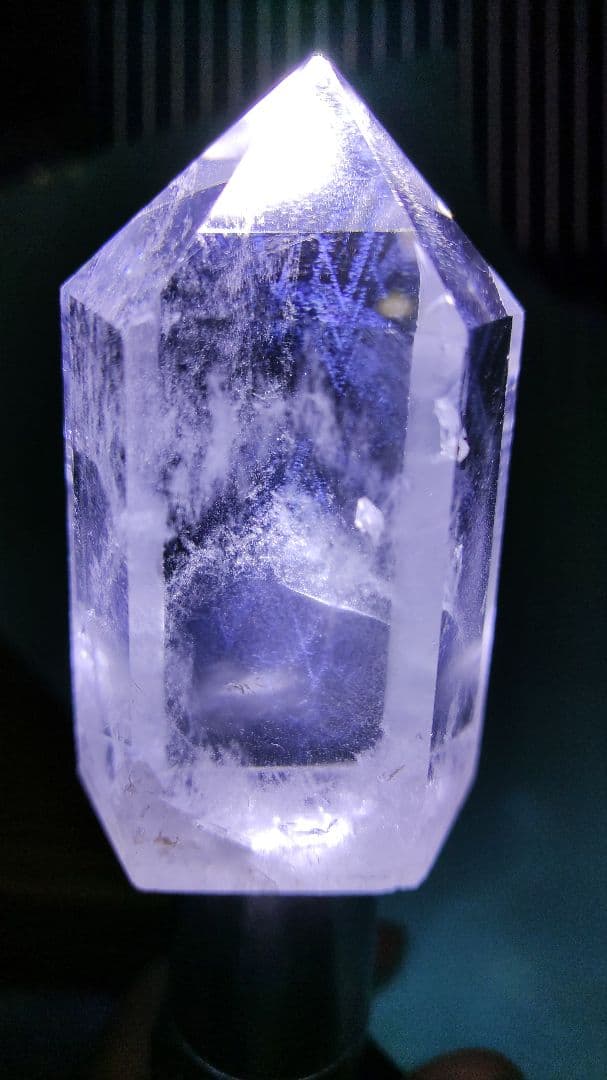 パワーストーン　天然石　エンジェルラダー入り水晶　ポイント　163g　No107