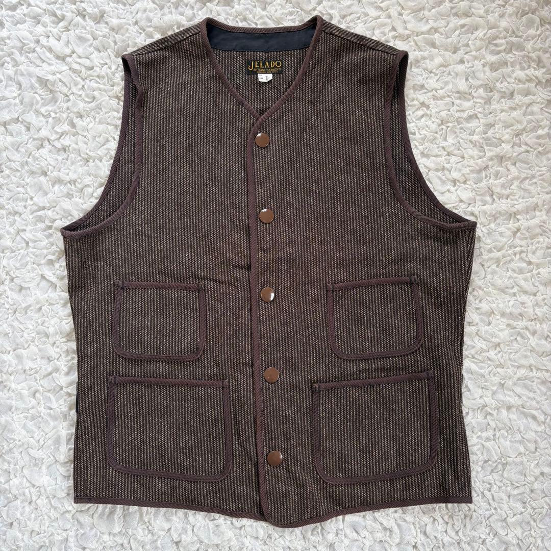 美品 JELADO ビーチクロスベスト ブラウンズビーチ