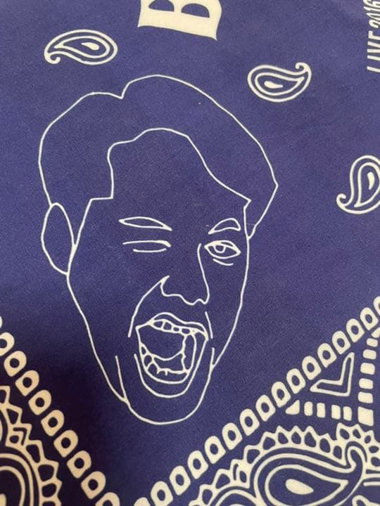 バナナマン　バンダナ　青　腹黒の生意気　2016 ライブグッズ