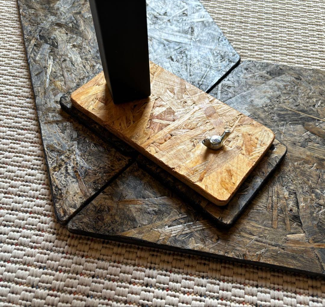 ヘキサテーブル50 センターテーブル付き　スケルトンブラック塗装　FHC50sb