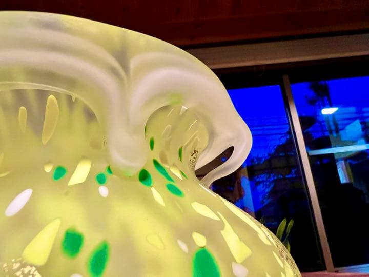 文化勲章受章作家　藤田喬平作　手吹『彩雲』共箱入り