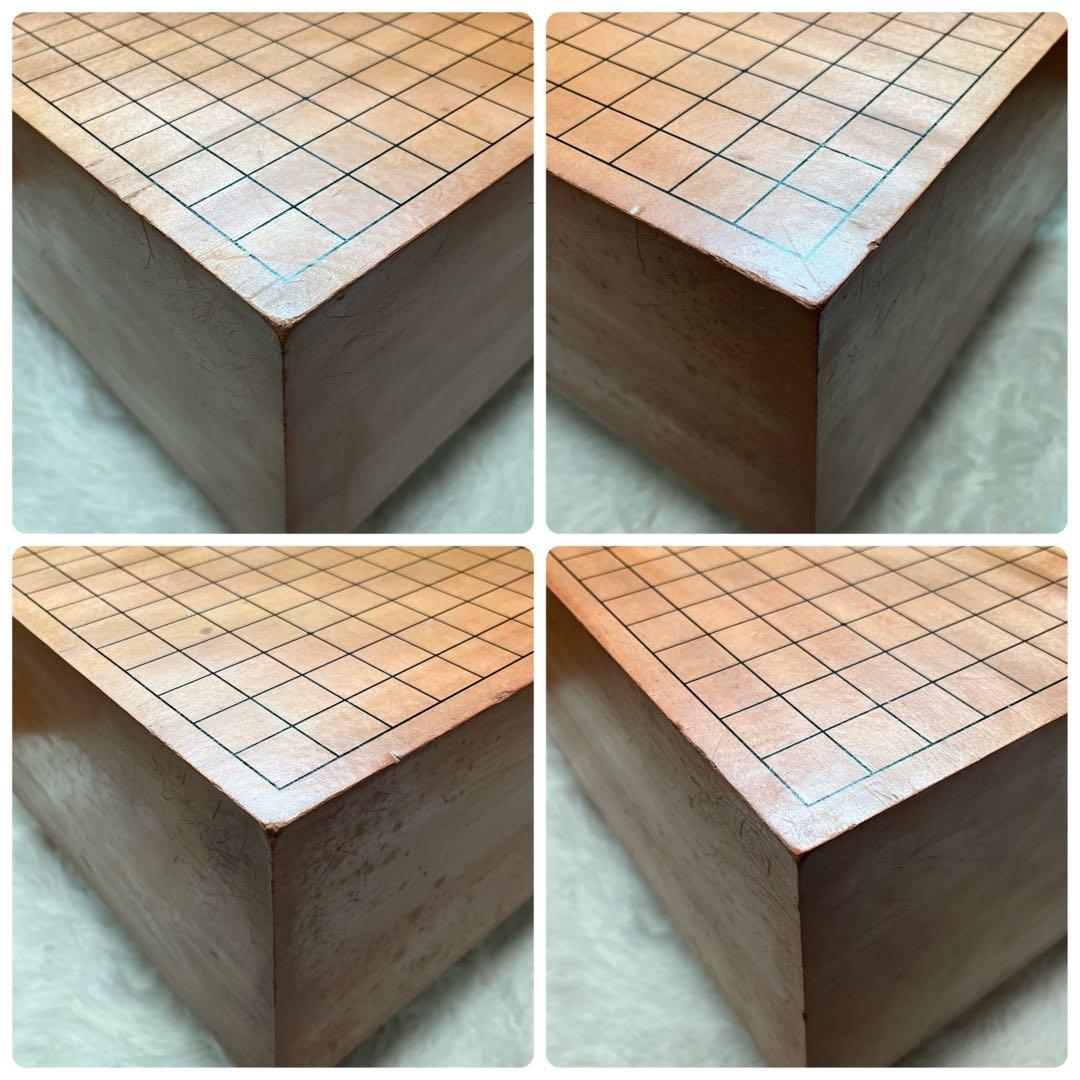 【onih0926】足付碁盤 厚さ約17.5cm 桐箱付き碁石 懐志作碁笥